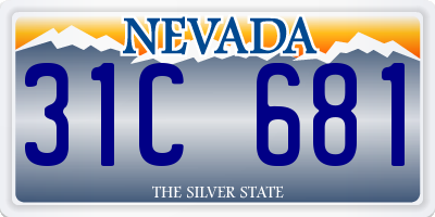 NV license plate 31C681