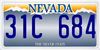 NV license plate 31C684