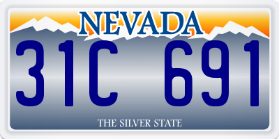 NV license plate 31C691