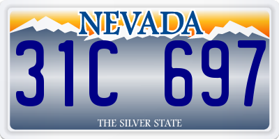 NV license plate 31C697