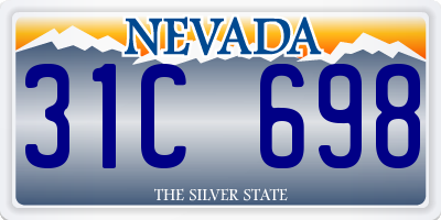 NV license plate 31C698