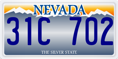 NV license plate 31C702