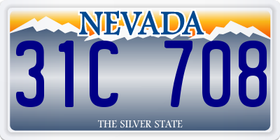 NV license plate 31C708
