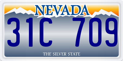 NV license plate 31C709