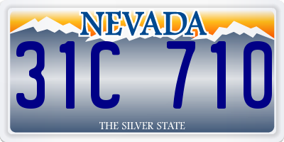 NV license plate 31C710