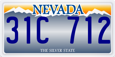 NV license plate 31C712