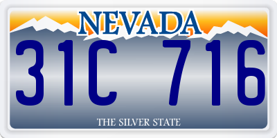 NV license plate 31C716