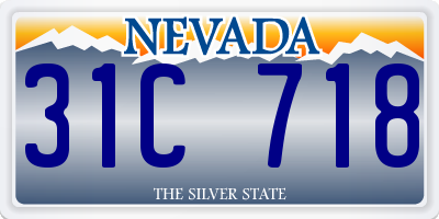 NV license plate 31C718