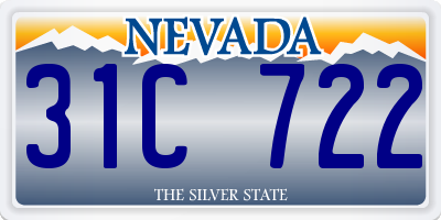 NV license plate 31C722