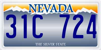 NV license plate 31C724