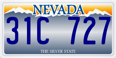 NV license plate 31C727