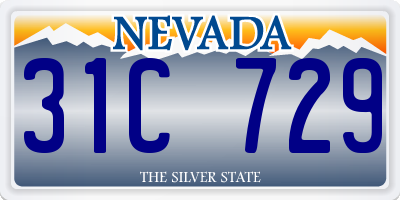 NV license plate 31C729