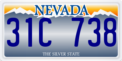 NV license plate 31C738