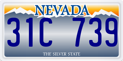 NV license plate 31C739