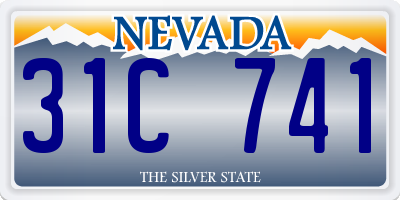 NV license plate 31C741