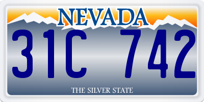 NV license plate 31C742