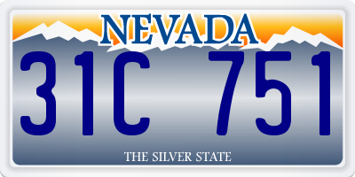NV license plate 31C751