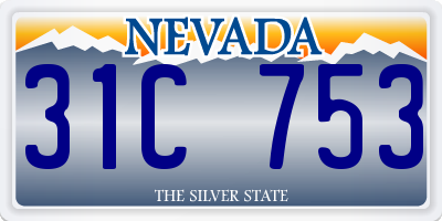 NV license plate 31C753