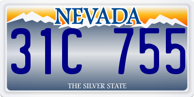 NV license plate 31C755