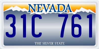 NV license plate 31C761
