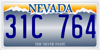 NV license plate 31C764