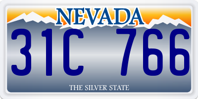 NV license plate 31C766
