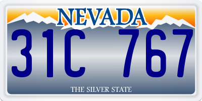 NV license plate 31C767