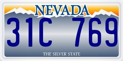 NV license plate 31C769