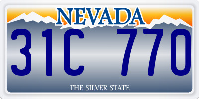 NV license plate 31C770