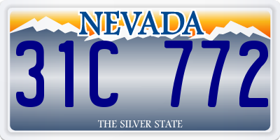 NV license plate 31C772