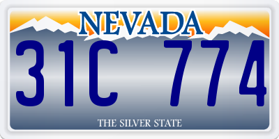 NV license plate 31C774