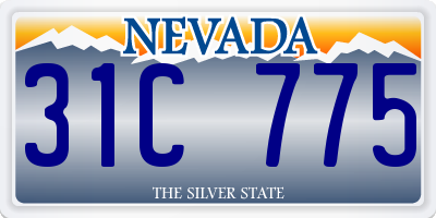 NV license plate 31C775