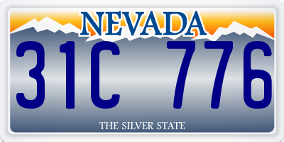 NV license plate 31C776