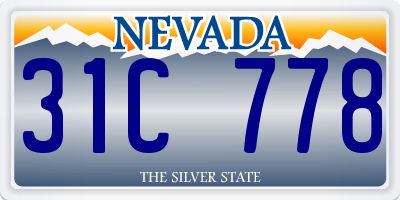 NV license plate 31C778