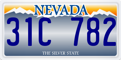 NV license plate 31C782