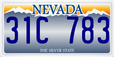 NV license plate 31C783