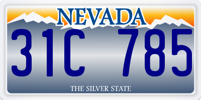 NV license plate 31C785