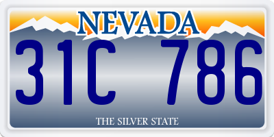 NV license plate 31C786