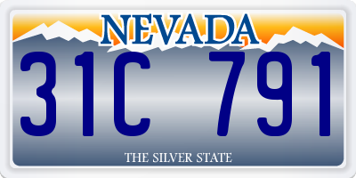 NV license plate 31C791