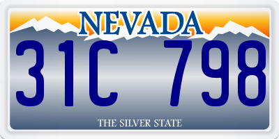 NV license plate 31C798