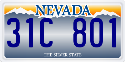 NV license plate 31C801