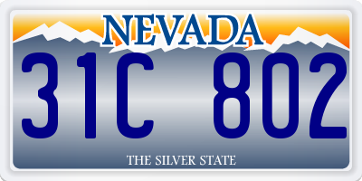 NV license plate 31C802