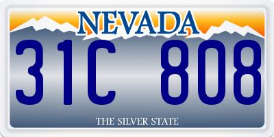 NV license plate 31C808