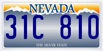 NV license plate 31C810