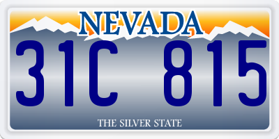 NV license plate 31C815