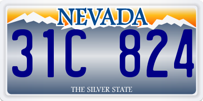 NV license plate 31C824