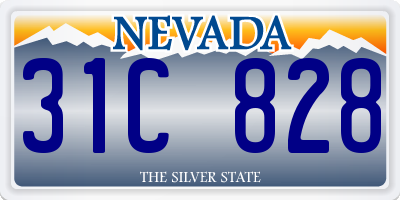 NV license plate 31C828