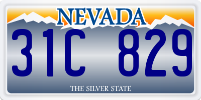 NV license plate 31C829
