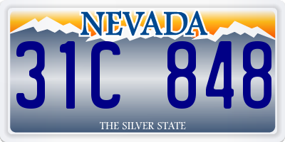 NV license plate 31C848