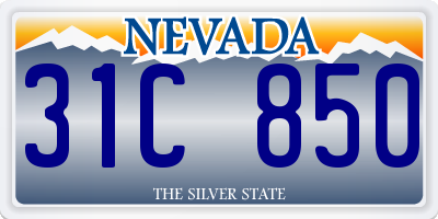NV license plate 31C850